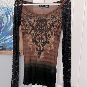 Long sleeve miss me top